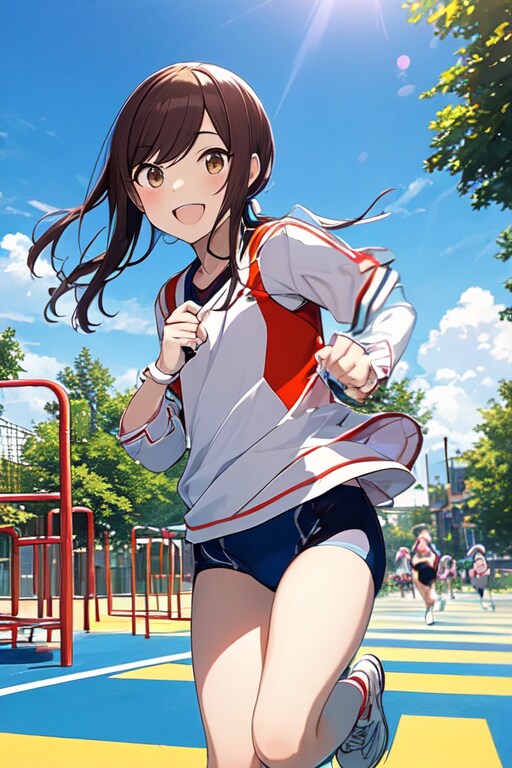 甘奈ちゃん ブルマで体育のマラソン