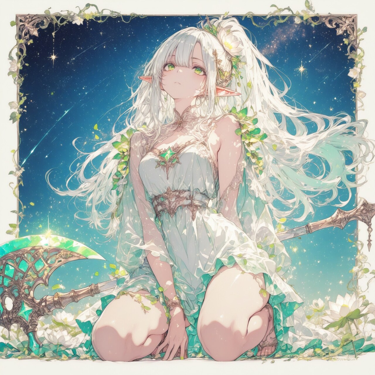 星夜のエルフ | の人気AIイラスト・グラビア