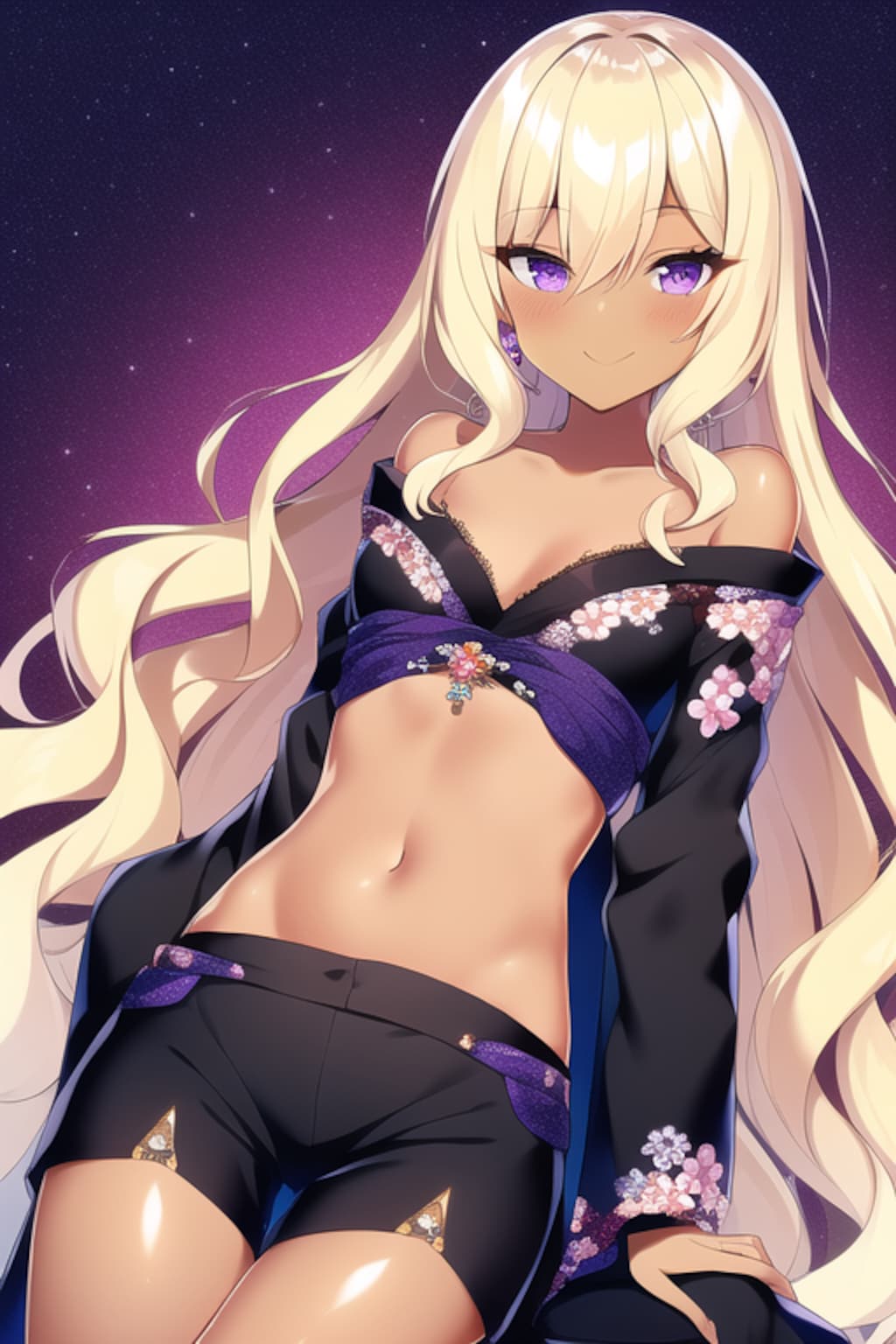 試作　改造和服金髪黒ギャル
