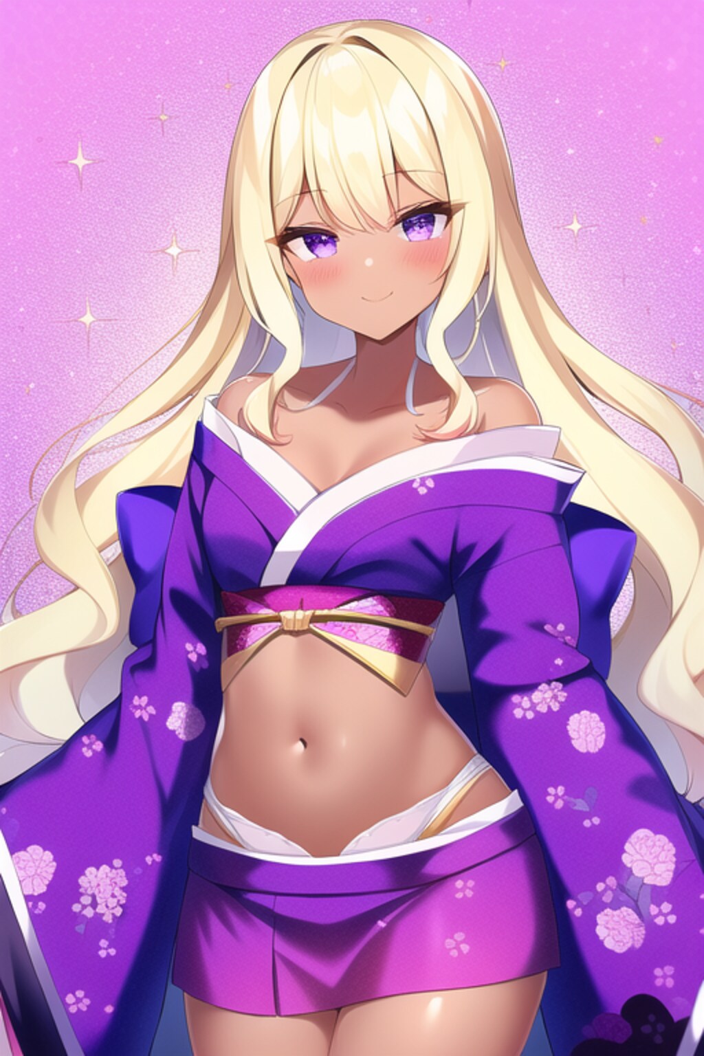 試作　改造和服金髪黒ギャル