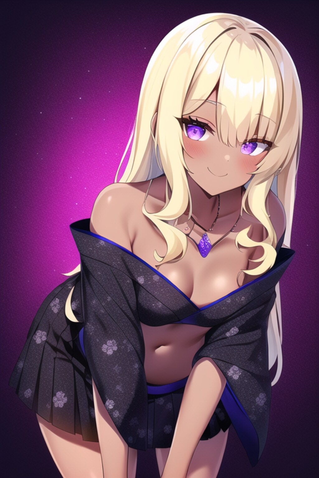 試作　改造和服金髪黒ギャル