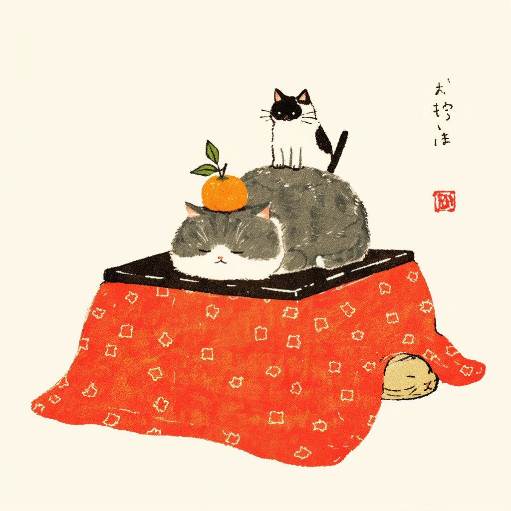 みかんがのる、ねこものる | の人気AIイラスト・グラビア