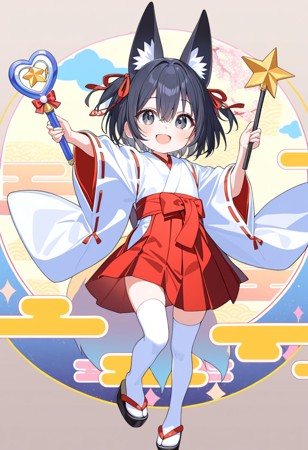 巫女モチーフ魔法少女