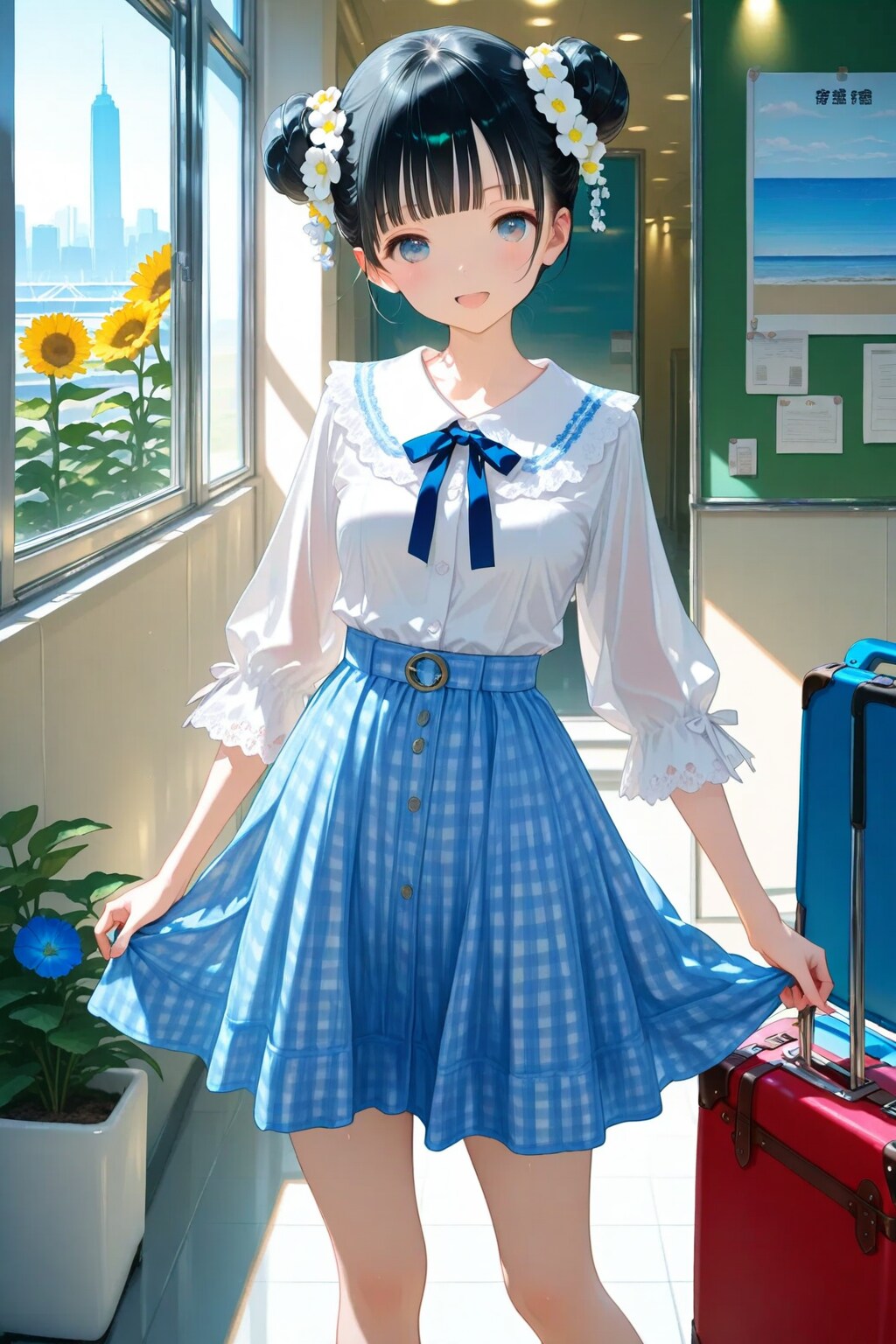 旅行に行くおだんごちゃん🍡✨ | の人気AIイラスト・グラビア