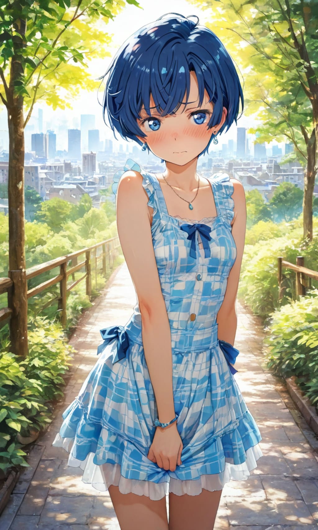 短いと恥ずかしがってる柑菜ちゃん