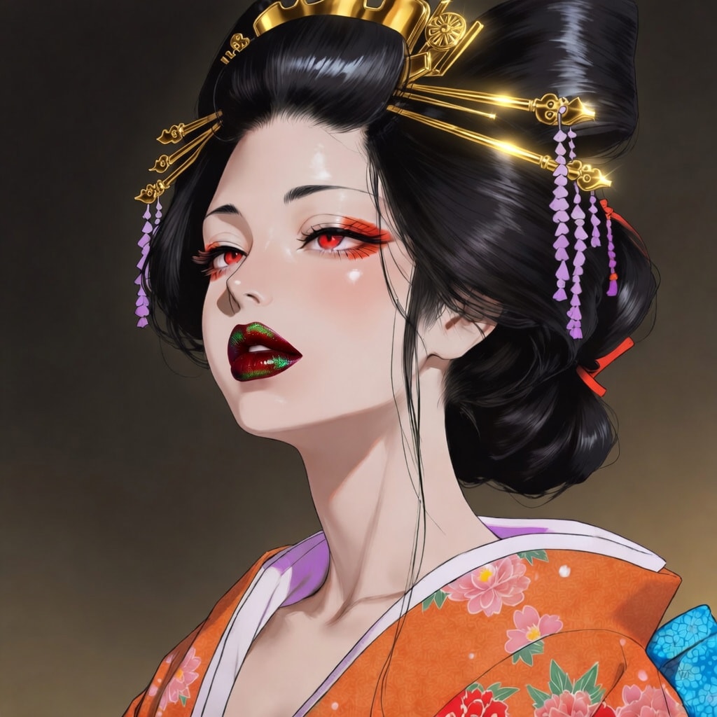 江戸時代に突発的に流行ったという「笹紅」 | の人気AIイラスト・グラビア