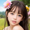 草原で出会った美少女 5枚目