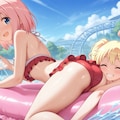 【アリスとユイ誕生日】プール遊び 9枚目
