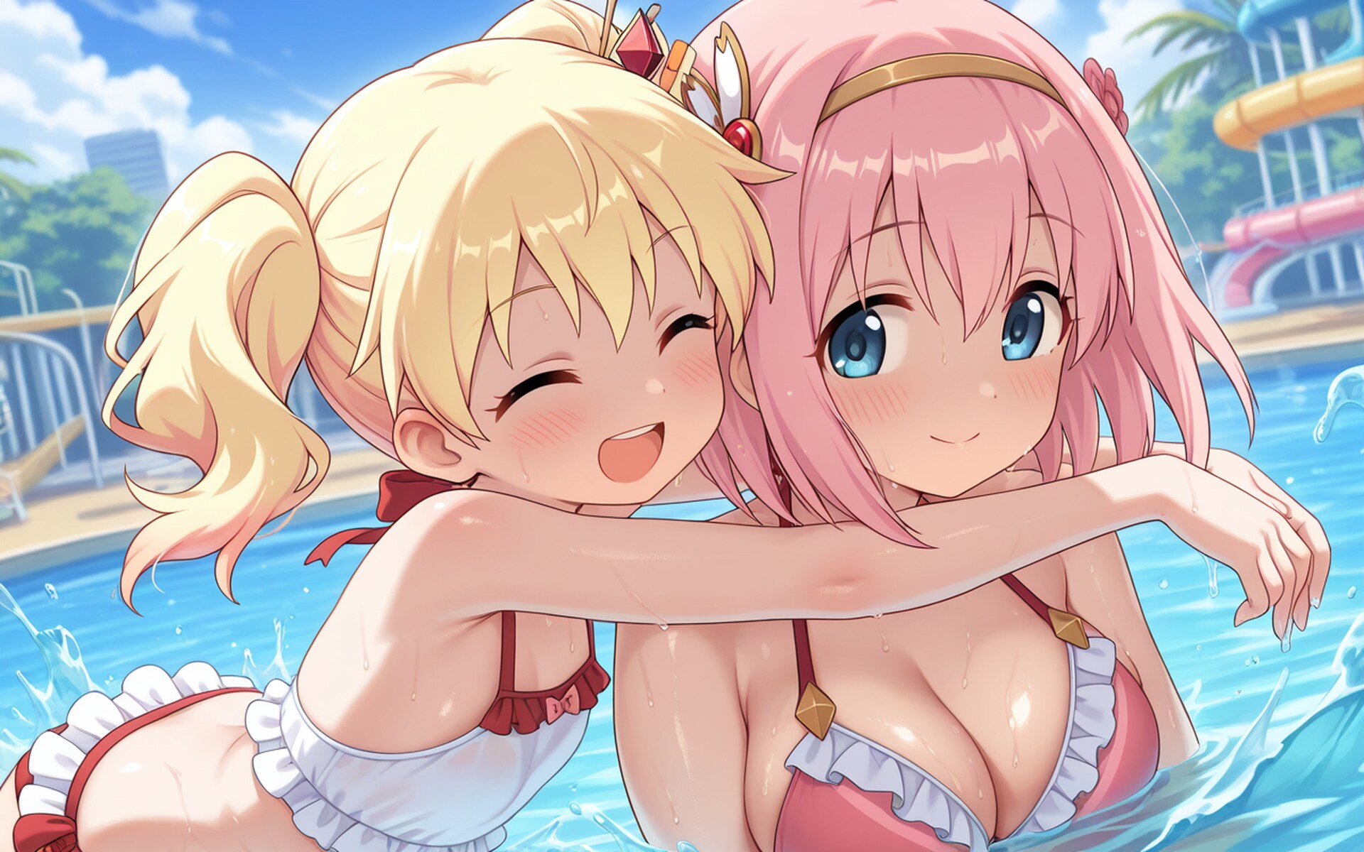 【アリスとユイ誕生日】プール遊び