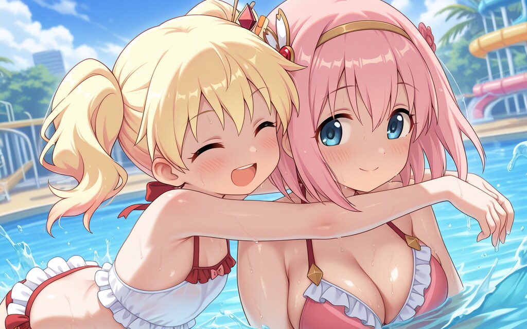 【アリスとユイ誕生日】プール遊び