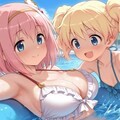 【アリスとユイ誕生日】プール遊び 3枚目