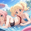 【アリスとユイ誕生日】プール遊び 6枚目