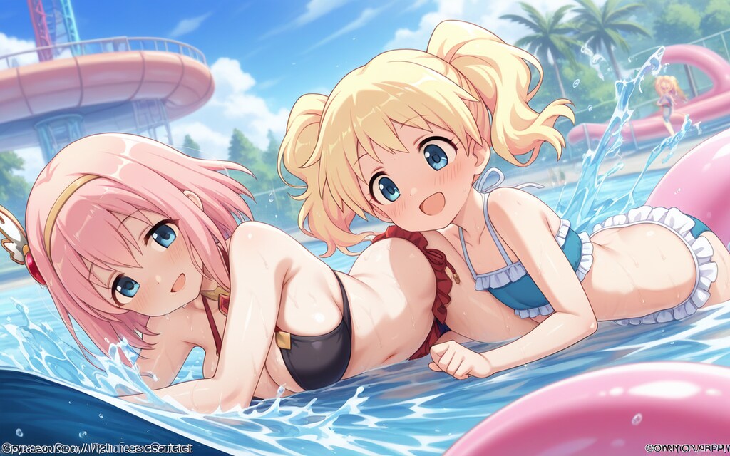 【アリスとユイ誕生日】プール遊び