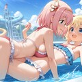 【アリスとユイ誕生日】プール遊び 10枚目