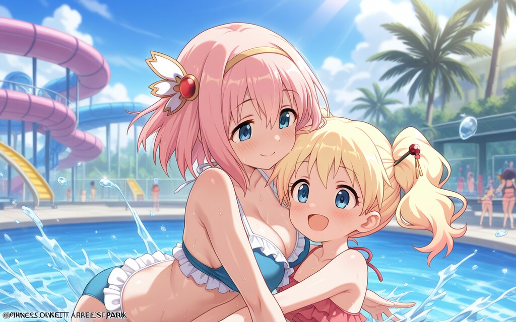 【アリスとユイ誕生日】プール遊び