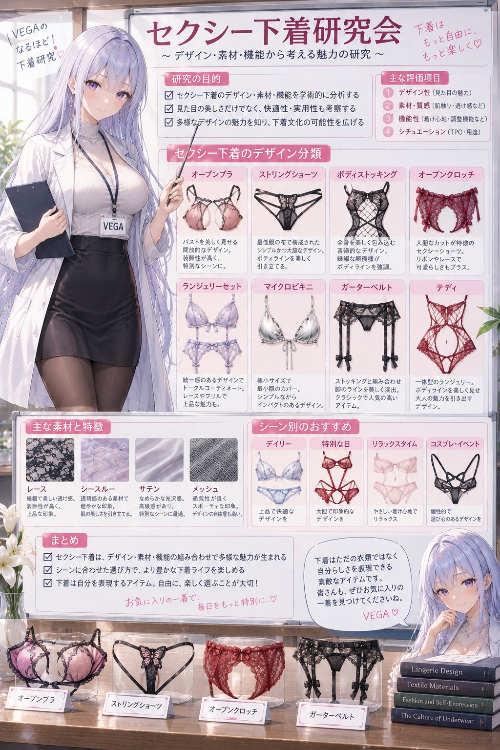 セクシー下着研究会 | の人気AIイラスト・グラビア