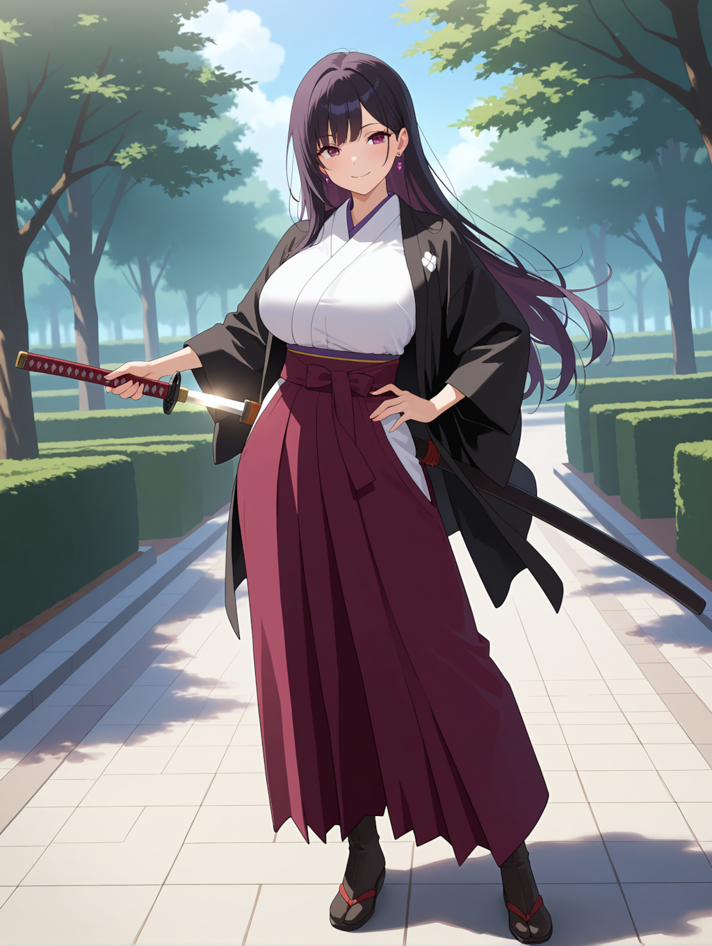 侍コスチュームの涼音さん