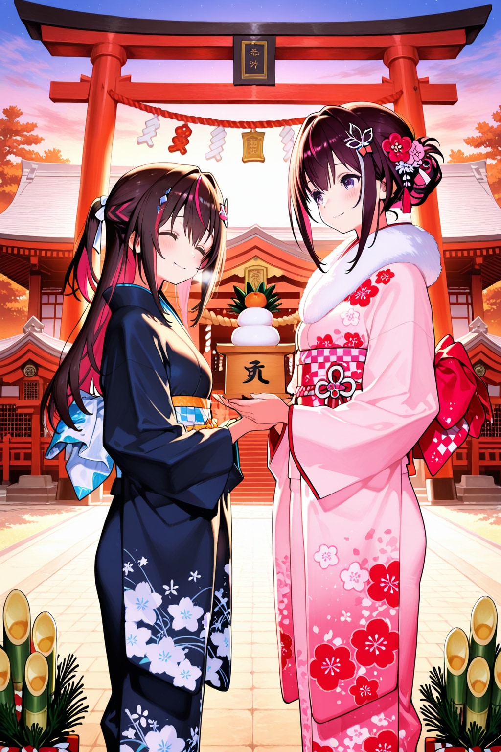 そらあず初詣 | の人気AIイラスト・グラビア