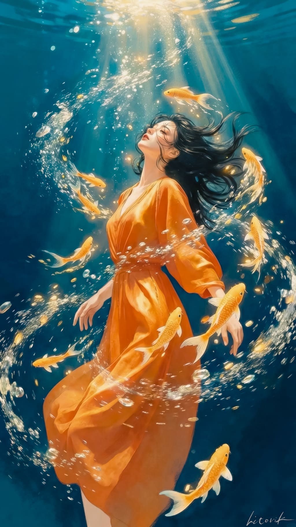 光と鱗の円舞曲／スマホ壁紙アーカイブ