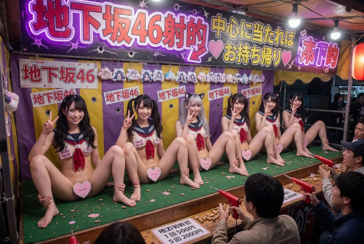 地下坂46バラエティ「夜店の射的」