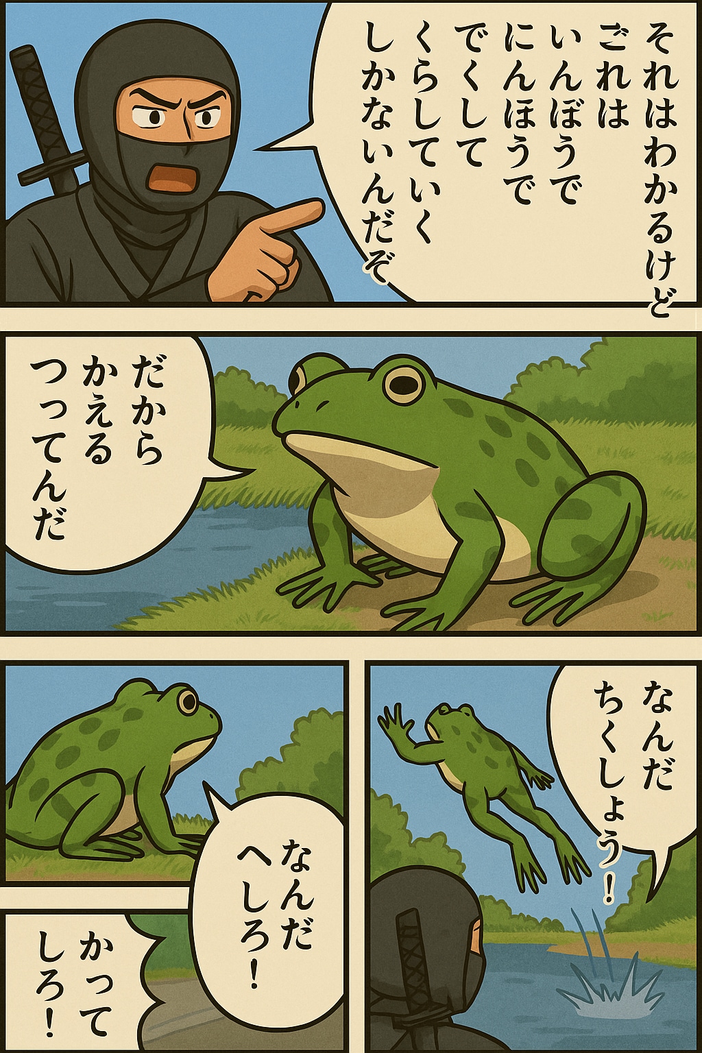 抜け忍をくにへかえす