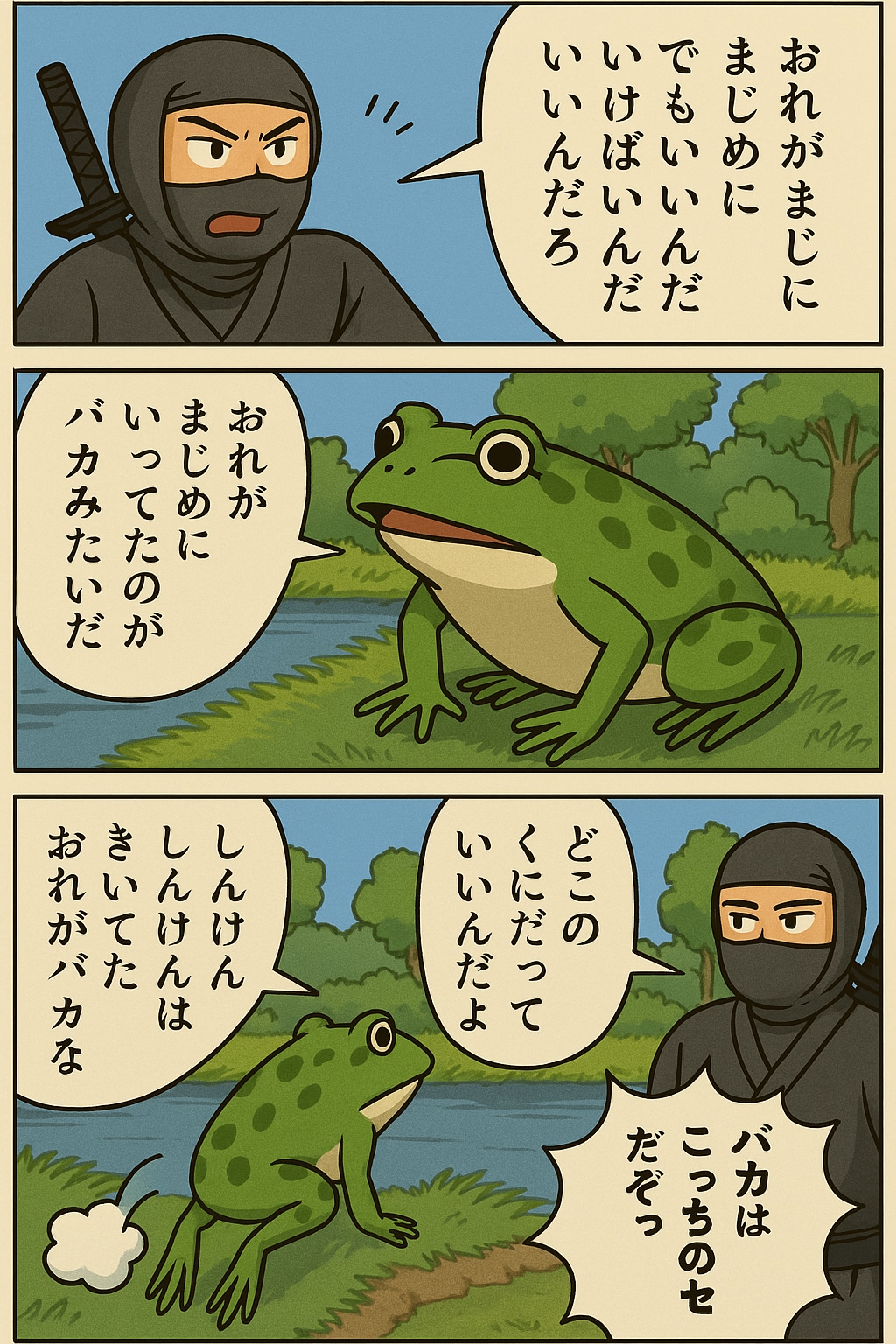 抜け忍をくにへかえす