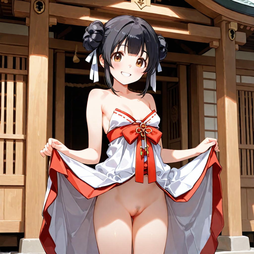 水瀬まひろが神社で