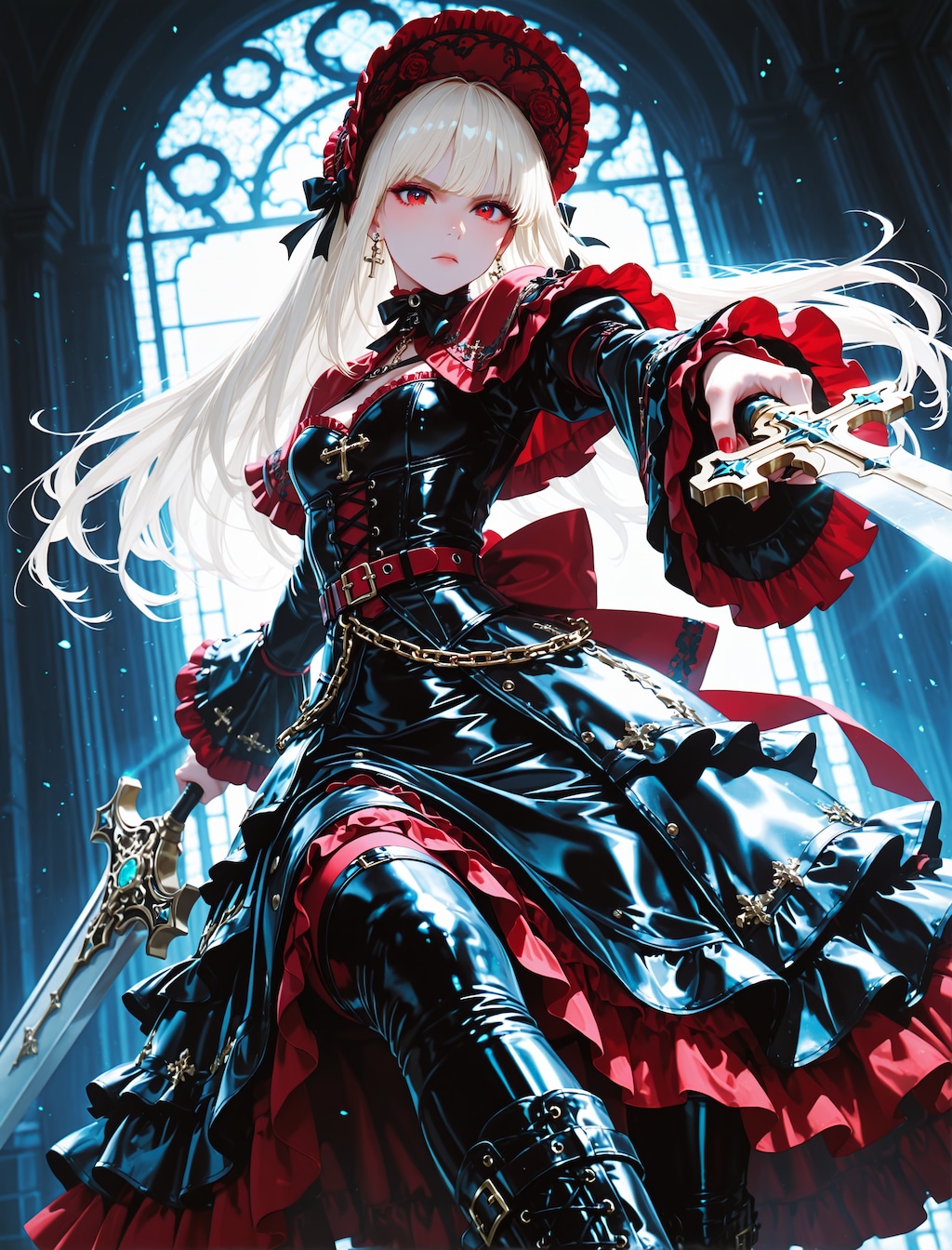 レザードレスのゴスロリ剣士のお姉さん