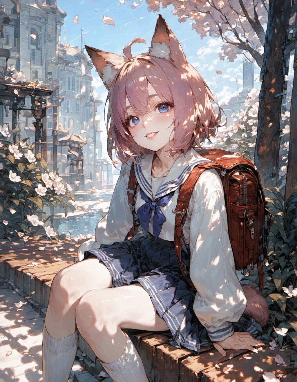 Pink Neko Scholar's Day