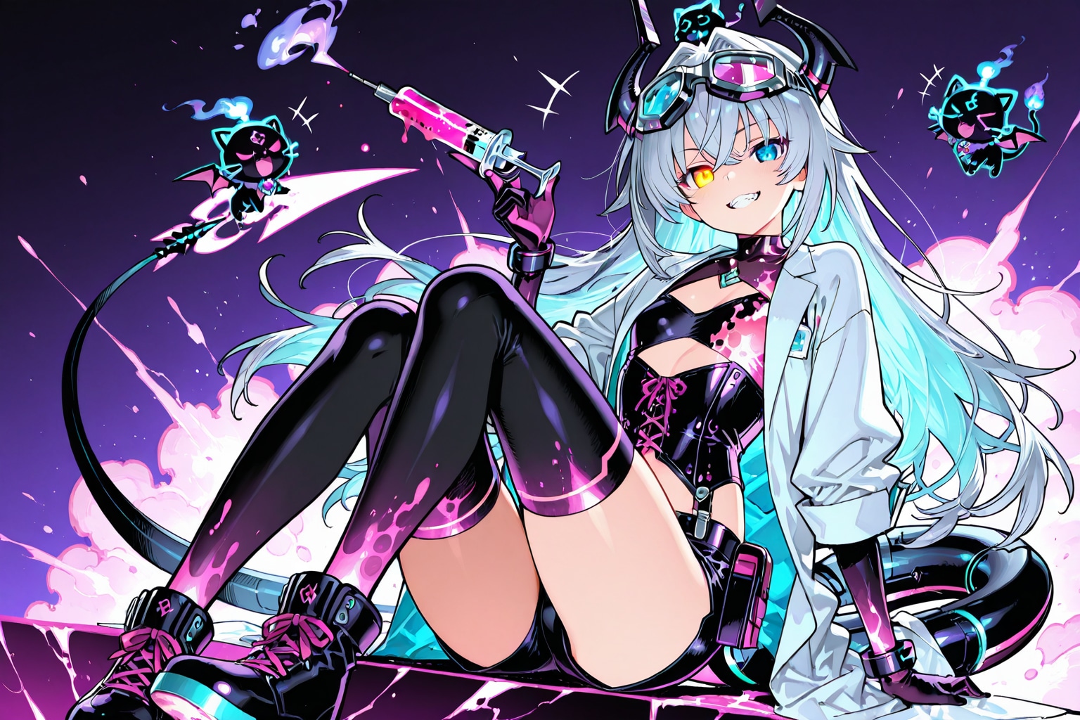 🐈‍⬛ 「生命爆発の狂科学者」フェリス（Ferris） | の人気AIイラスト・グラビア