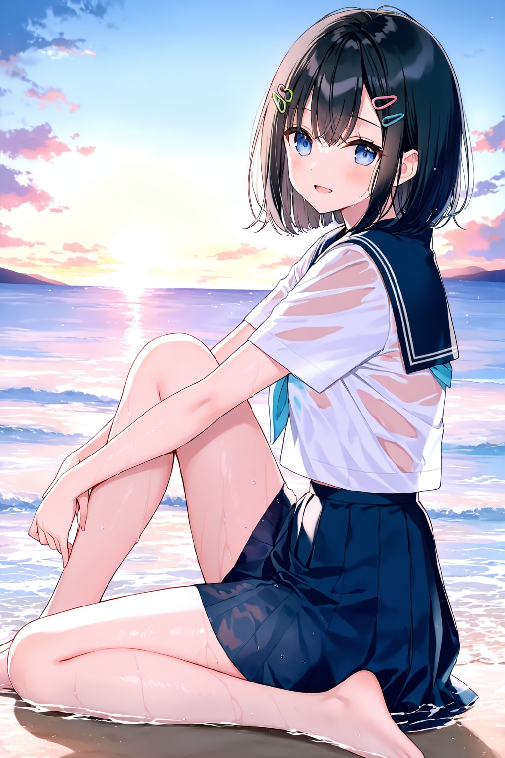 セーラー服と砂浜(LILAC)(50)