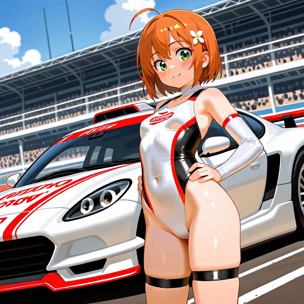 女の子レースドライバー