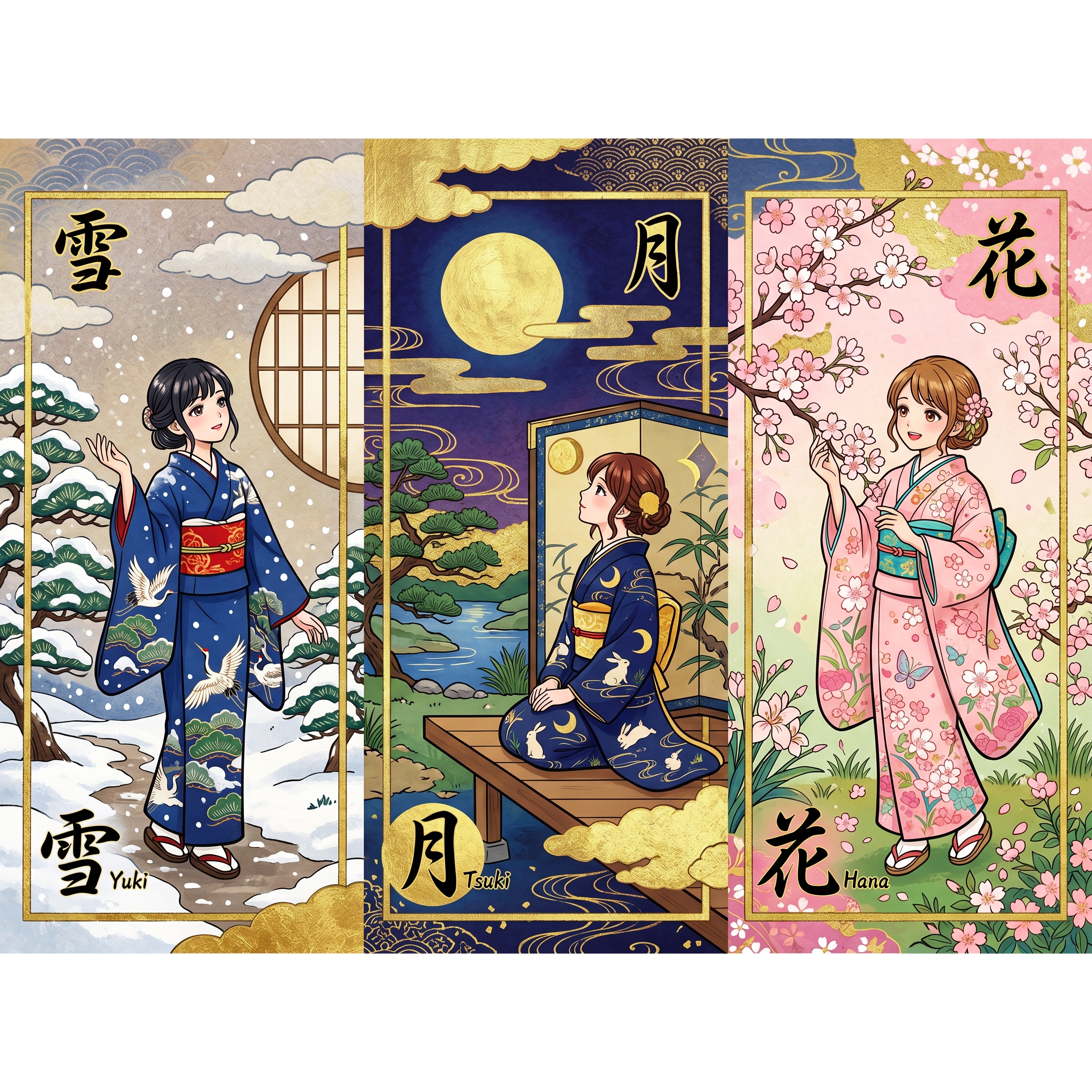 雪月花 | の人気AIイラスト・グラビア