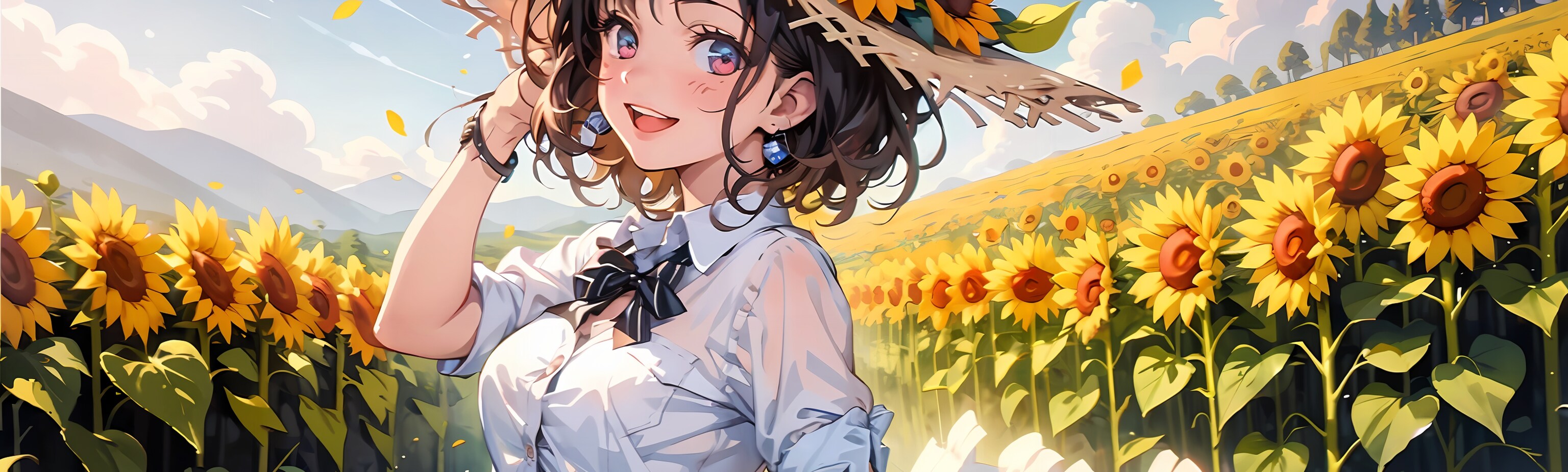 ひまわり畑から