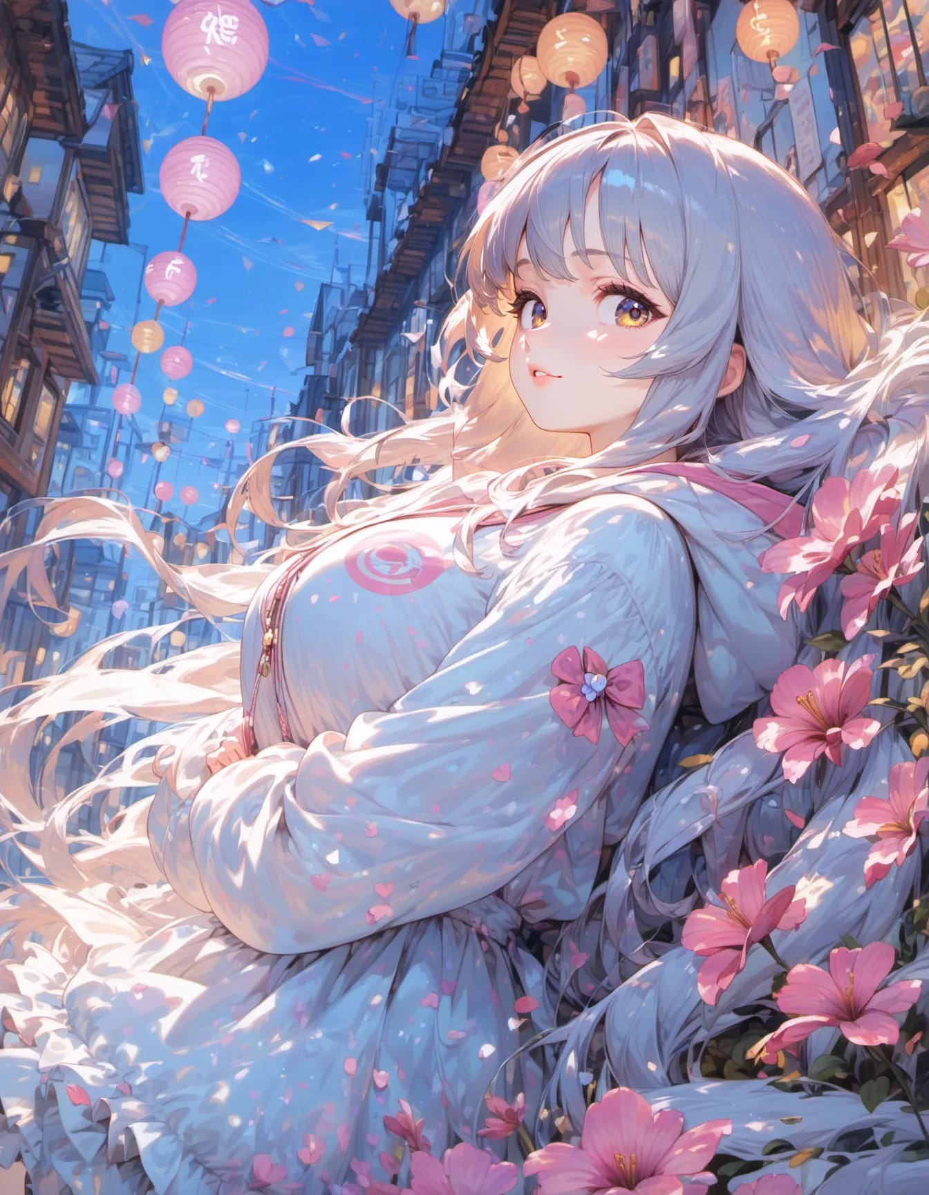 Festival of the White-Haired Maiden | の人気AIイラスト・グラビア