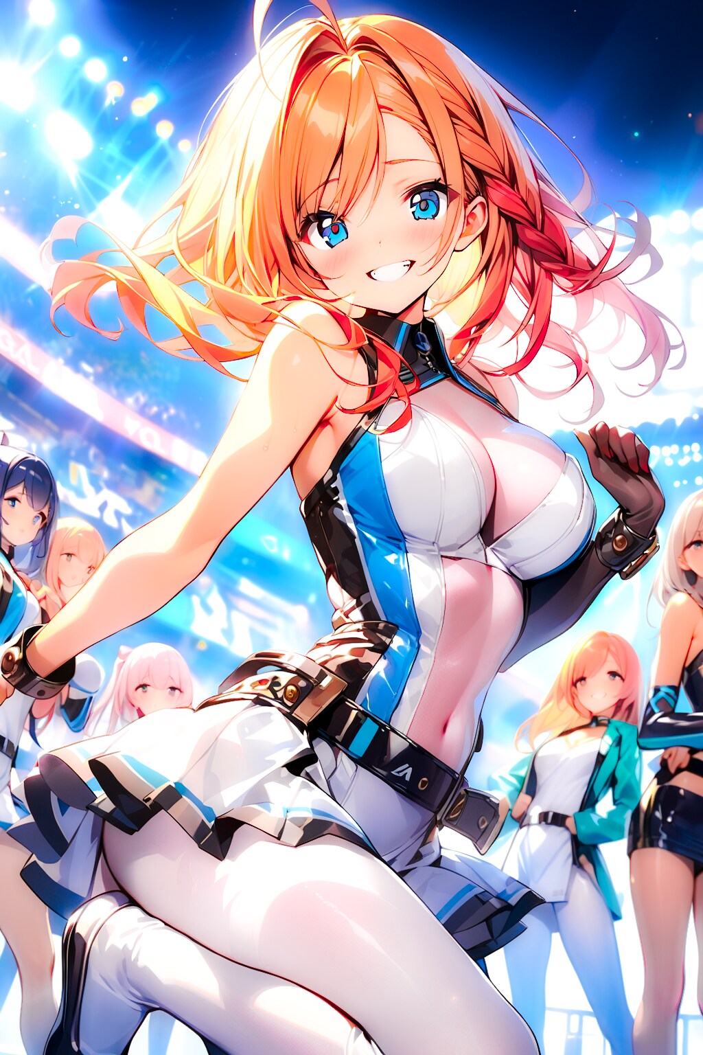 ぴっちり衣装のギャルレースクイーンちゃん！