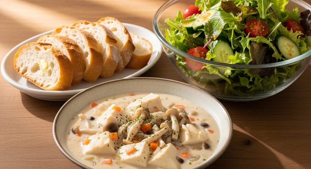 摩訶不思議食堂の豆腐と野菜のクリーム煮セット