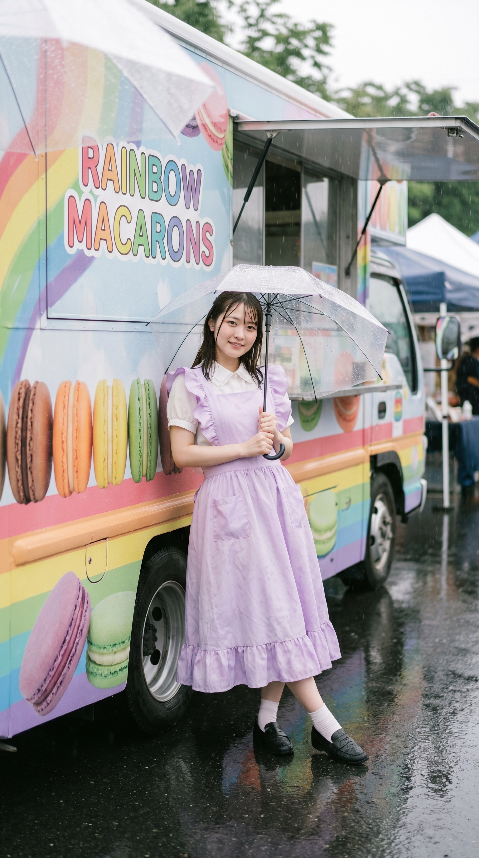 Rainbow Macaron Rain
