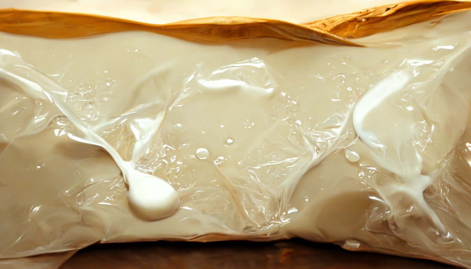 milk outside a bag of milk