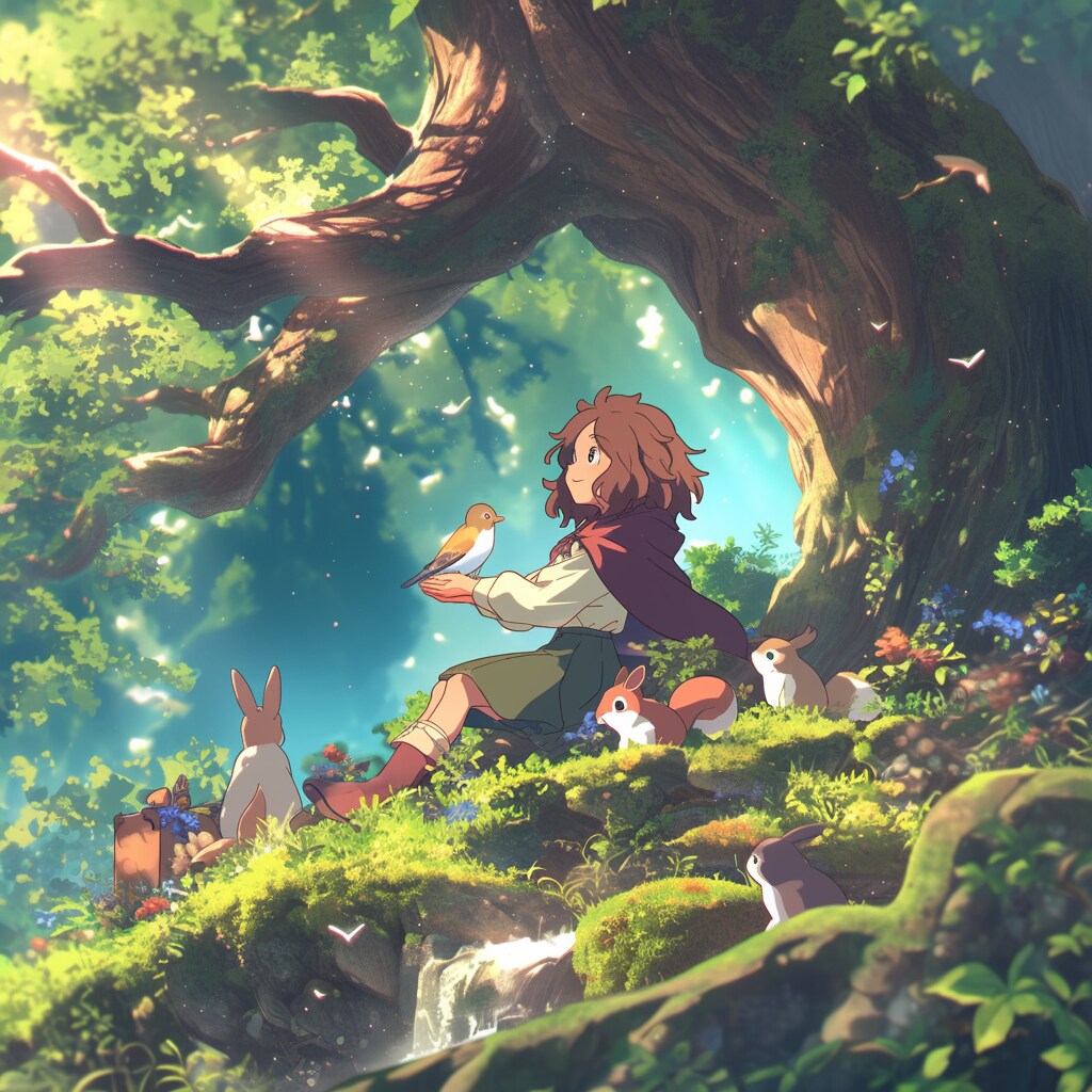 動物と女の子 animals and girl