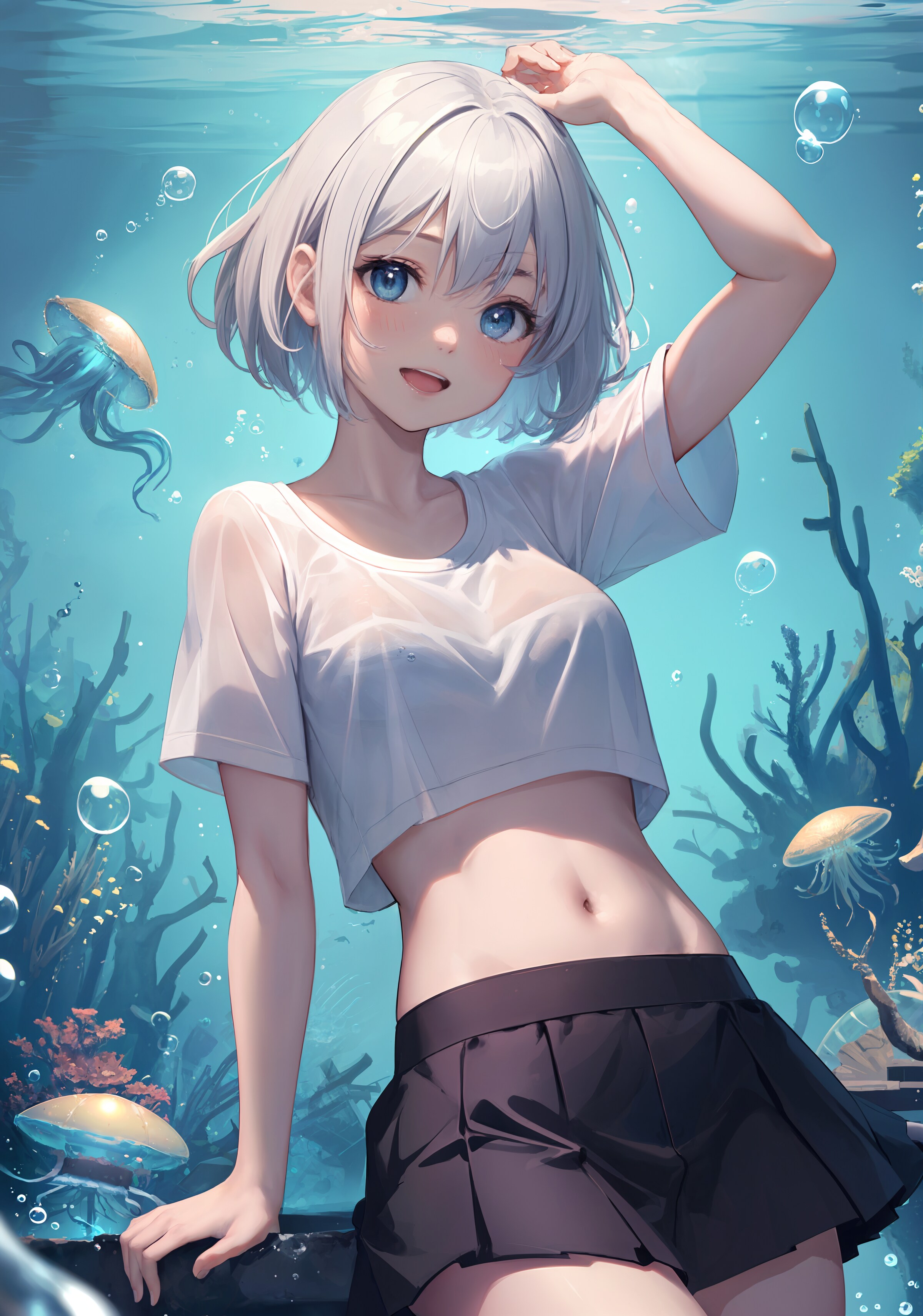水中イラスト！