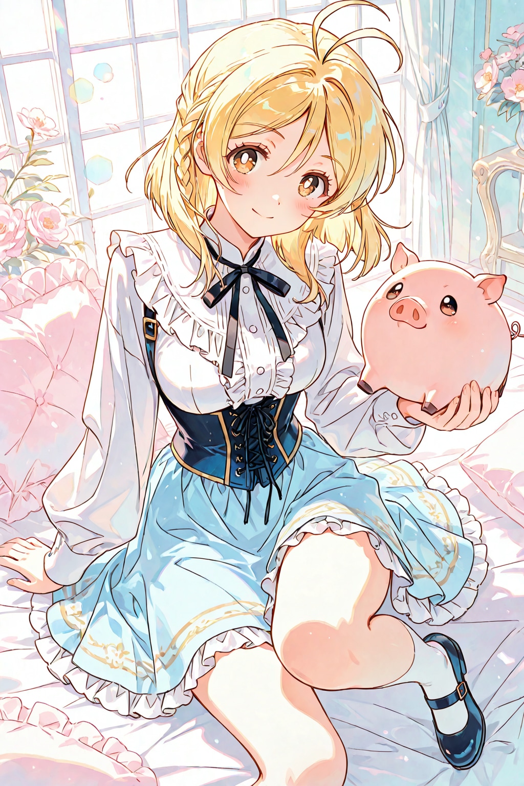 豚さんと女の子 | の人気AIイラスト・グラビア