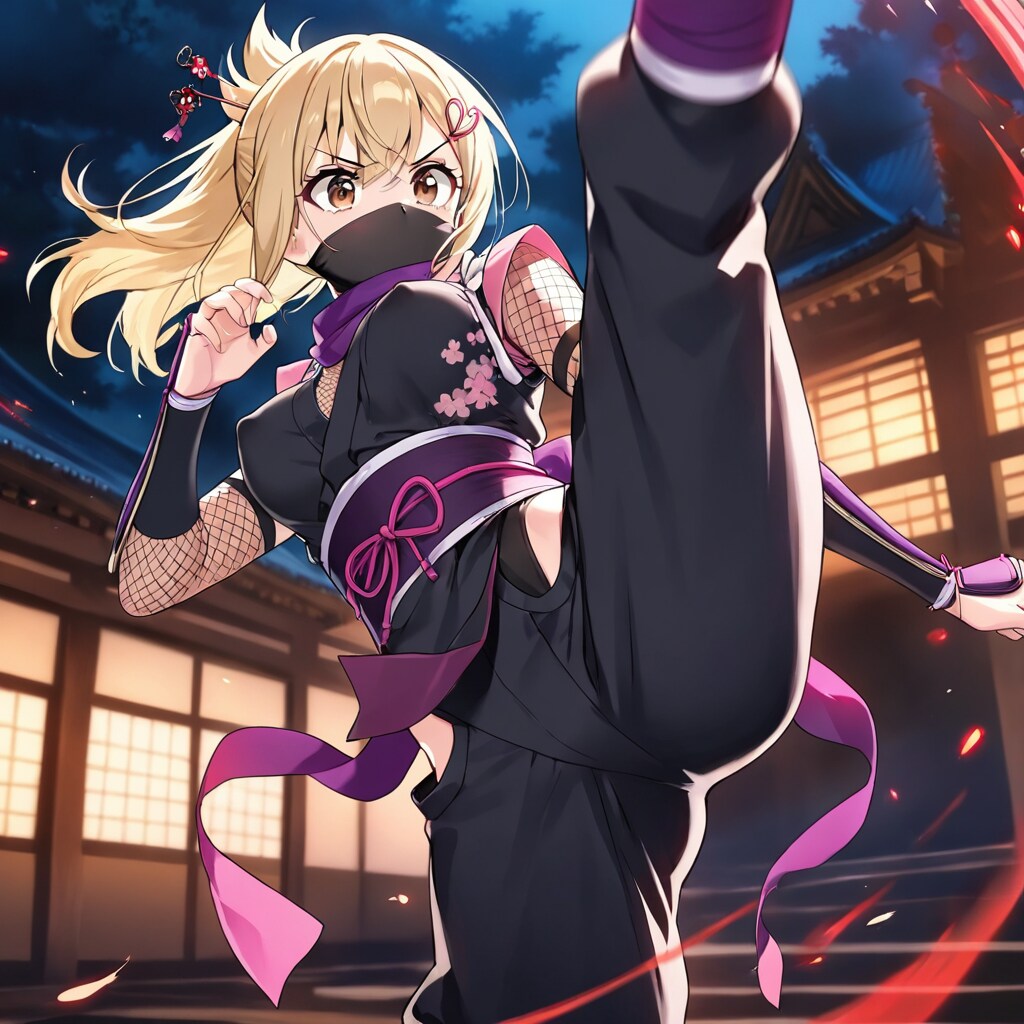 ある日突然、くノ一になって追手にハイキックをかます推し活ちゃん