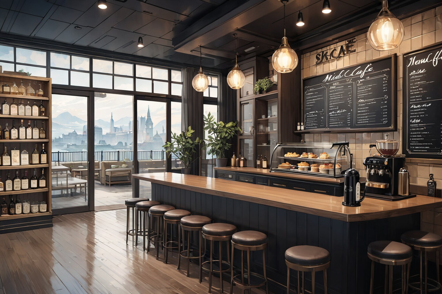 オシャレメイド喫茶店内