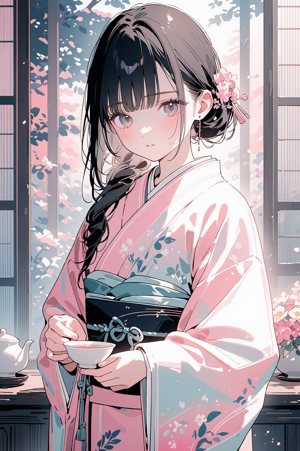 私だって髪を下ろせばれっきとした黒髪美少女なんだからね( ｰ`дｰ´)ｷﾘｯ | の人気AIイラスト・グラビア