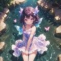 蝶と水遊び 2枚目