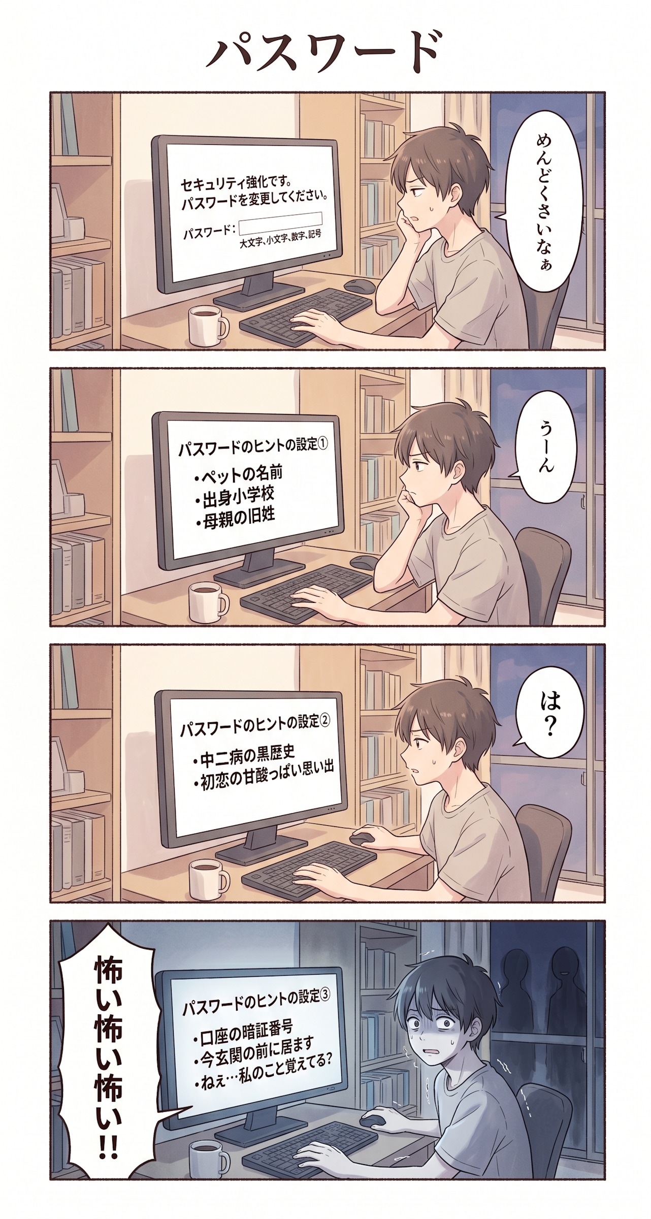 #6 ゆる日常4コマ「パスワード」