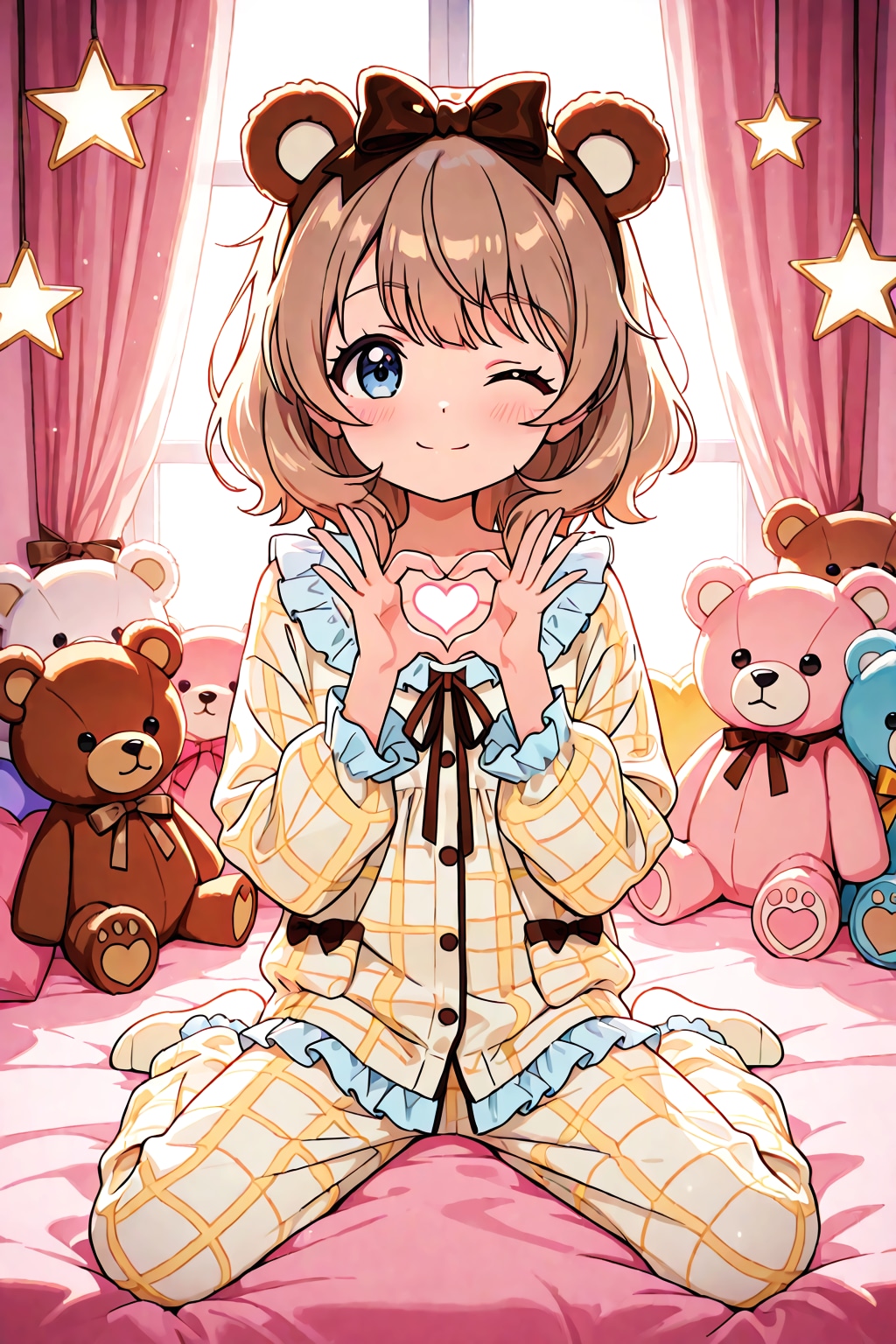 くまさんだらけのパジャマパーティ | の人気AIイラスト・グラビア