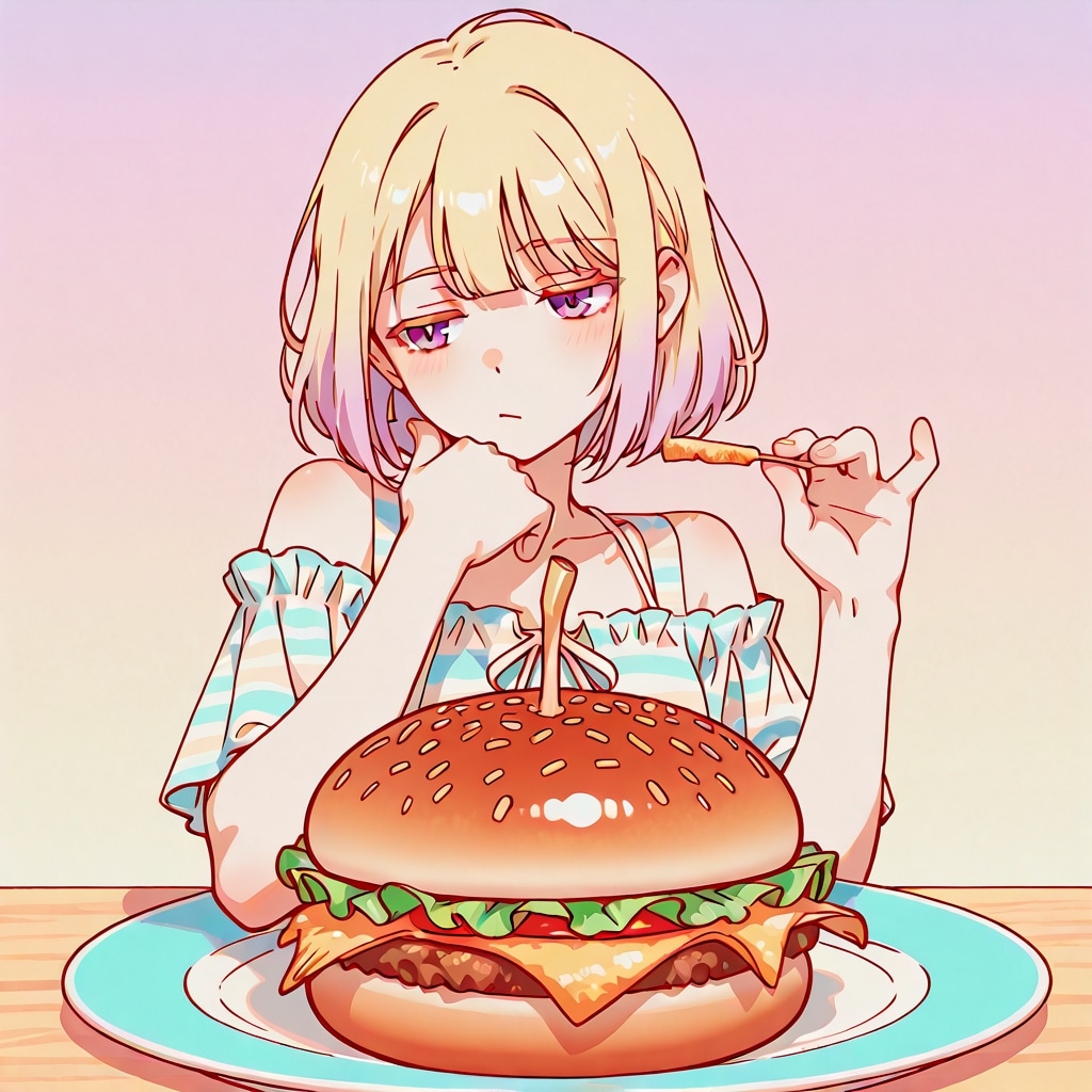 ハンバーガー昼