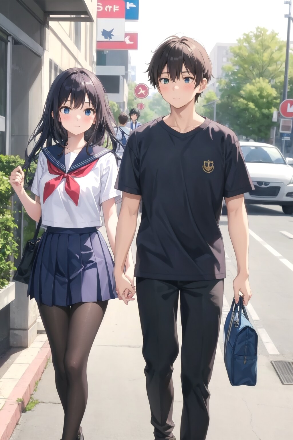 初めての手つなぎ下校